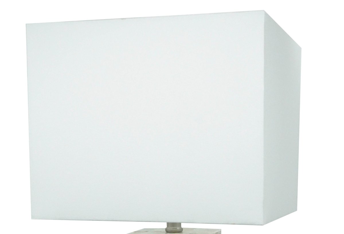 Modern Chrome Mosaic Pattern Table Lamp With Diffused Light - Restalyn - Sleep Galleria