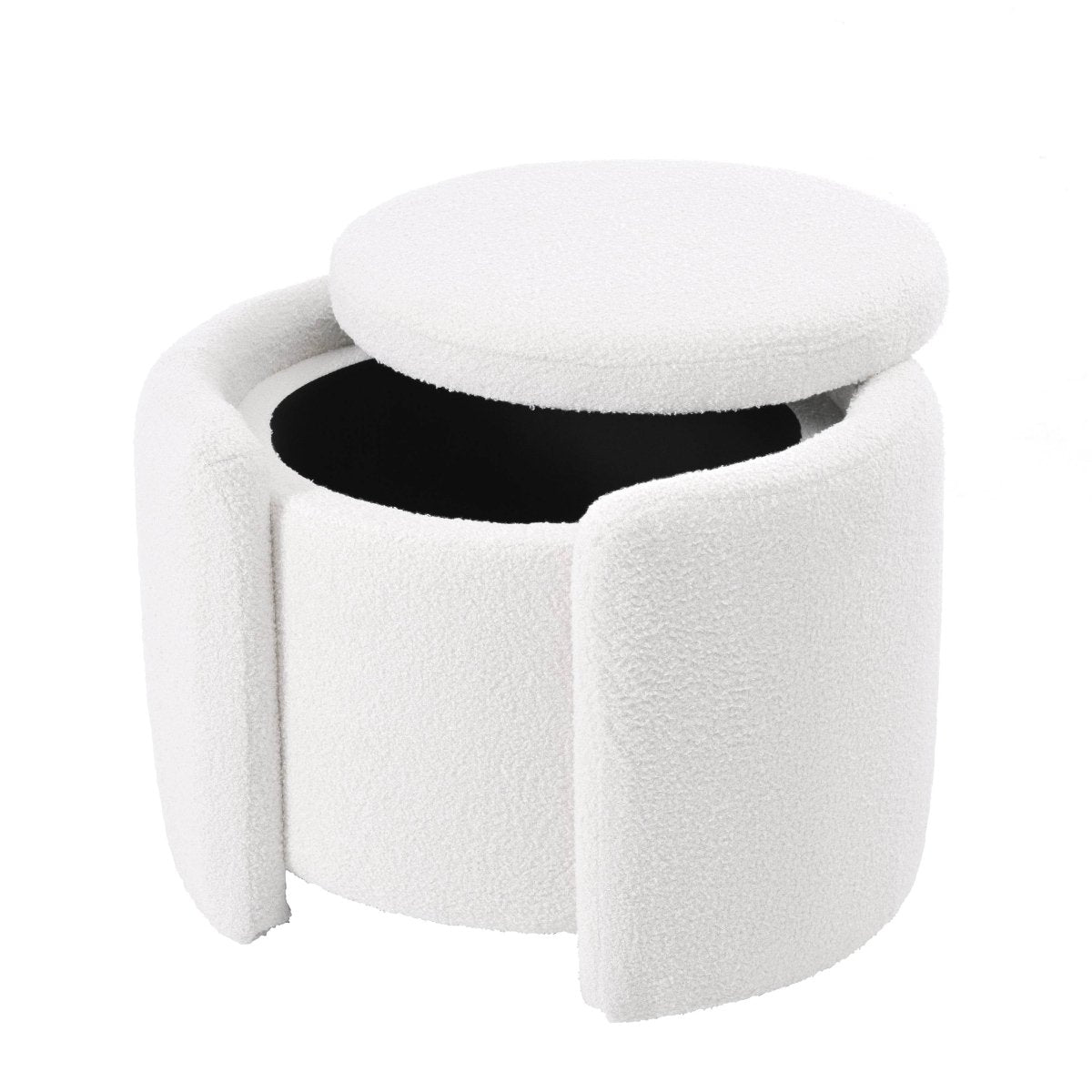Multi - Functional Teddy Wool Storage Ottoman Stool - Restalyn - Sleep Galleria