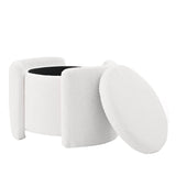 Multi - Functional Teddy Wool Storage Ottoman Stool - Restalyn - Sleep Galleria