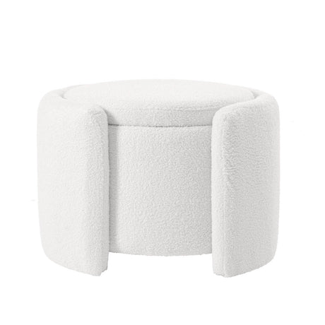 Multi - Functional Teddy Wool Storage Ottoman Stool - Restalyn - Sleep Galleria