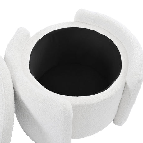 Multi - Functional Teddy Wool Storage Ottoman Stool - Restalyn - Sleep Galleria