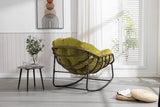 Outdoor Oversized Hand - Woven Rattan Rocking Chair - Restalyn - Sleep Galleria