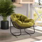 Outdoor Oversized Hand - Woven Rattan Rocking Chair - Restalyn - Sleep Galleria