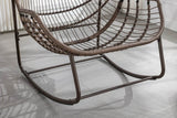 Outdoor Oversized Hand - Woven Rattan Rocking Chair - Restalyn - Sleep Galleria