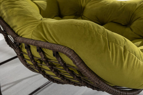 Outdoor Oversized Hand - Woven Rattan Rocking Chair - Restalyn - Sleep Galleria