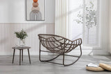 Outdoor Oversized Hand - Woven Rattan Rocking Chair - Restalyn - Sleep Galleria