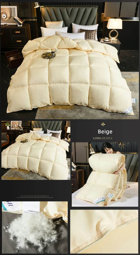 Premium White Goose Down Thick Winter Comforter - Restalyn - Sleep Galleria