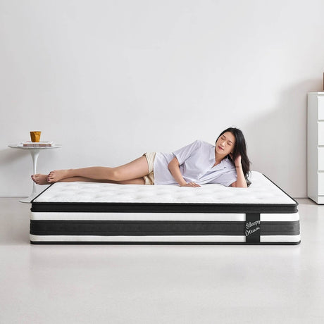 Soft 12-Inch Plush Memory Foam Pocket Spring Mattress - Sleep Galleria