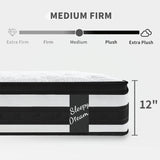 Soft 12-Inch Plush Memory Foam Pocket Spring Mattress - Sleep Galleria