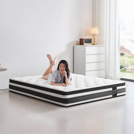 Soft 12-Inch Plush Memory Foam Pocket Spring Mattress - Sleep Galleria