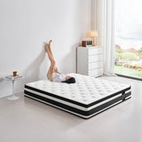 Soft 12-Inch Plush Memory Foam Pocket Spring Mattress - Sleep Galleria