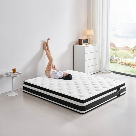 Soft 12-Inch Plush Memory Foam Pocket Spring Mattress - Sleep Galleria