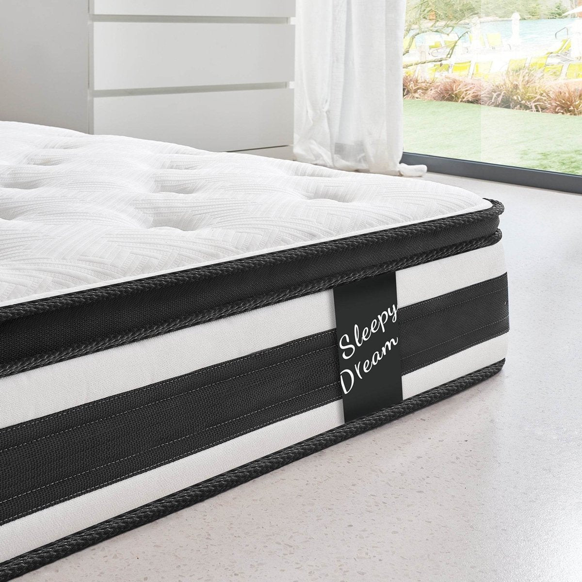 Soft 12-Inch Plush Memory Foam Pocket Spring Mattress - Sleep Galleria