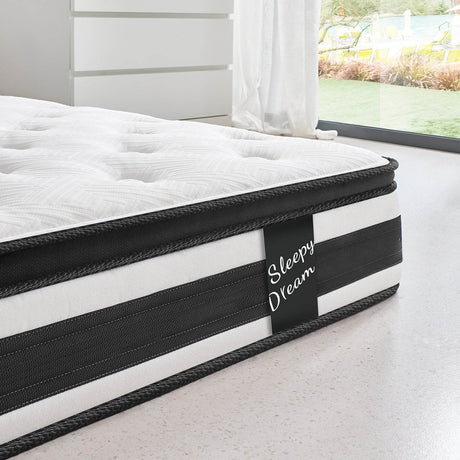 Soft 12-Inch Plush Memory Foam Pocket Spring Mattress - Sleep Galleria
