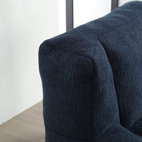 Velvet Memory Foam Indoor Bean Bag Chair With Ottoman - Restalyn - Sleep Galleria
