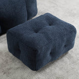 Velvet Memory Foam Indoor Bean Bag Chair With Ottoman - Restalyn - Sleep Galleria