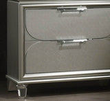 Contemporary Silver Fabric Upholstered 3-Piece Bedroom Set - Sleep Galleria