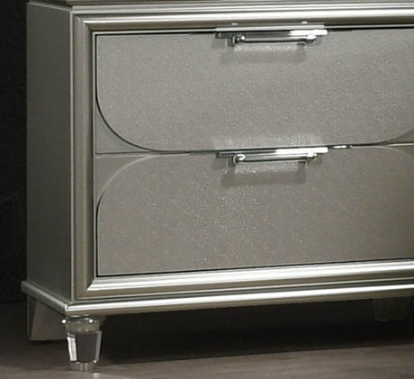 Contemporary Silver Fabric Upholstered 3-Piece Bedroom Set - Sleep Galleria