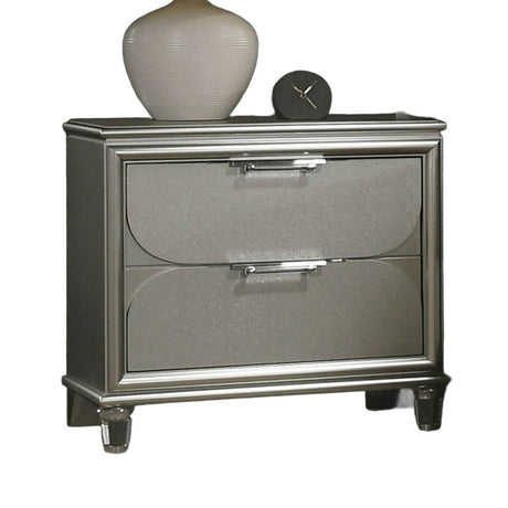 Contemporary Silver Fabric Upholstered 3-Piece Bedroom Set - Sleep Galleria