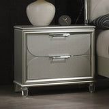 Contemporary Silver Fabric Upholstered 3-Piece Bedroom Set - Sleep Galleria