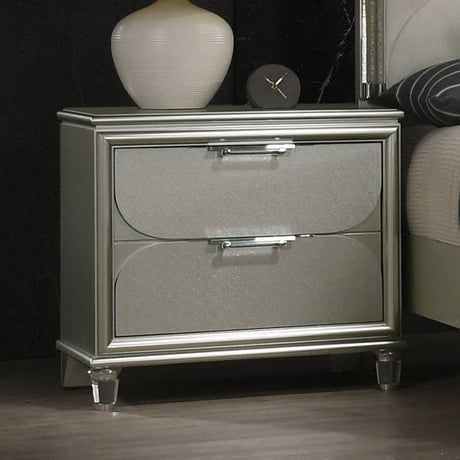 Contemporary Silver Fabric Upholstered 3-Piece Bedroom Set - Sleep Galleria