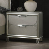 Contemporary Silver Fabric Upholstered 3-Piece Bedroom Set - Sleep Galleria