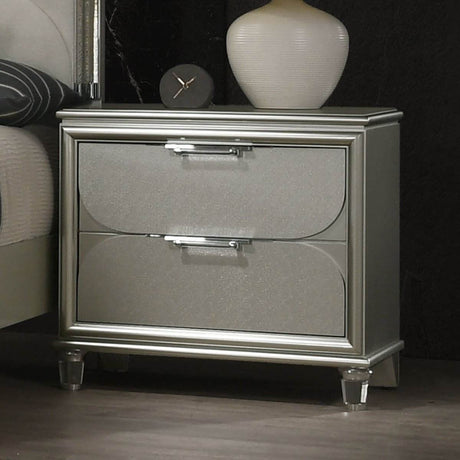 Contemporary Silver Fabric Upholstered 3-Piece Bedroom Set - Sleep Galleria
