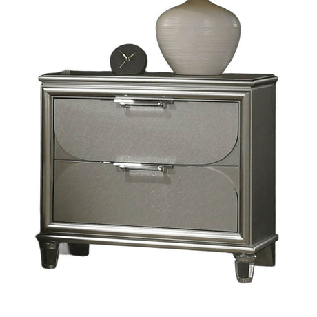 Contemporary Silver Fabric Upholstered 3-Piece Bedroom Set - Sleep Galleria