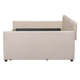 Full Upholstered Velvet Daybed With Pull - Out Trundle - Restanew - Sleep Galleria