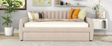 Full Upholstered Velvet Daybed With Pull - Out Trundle - Restanew - Sleep Galleria