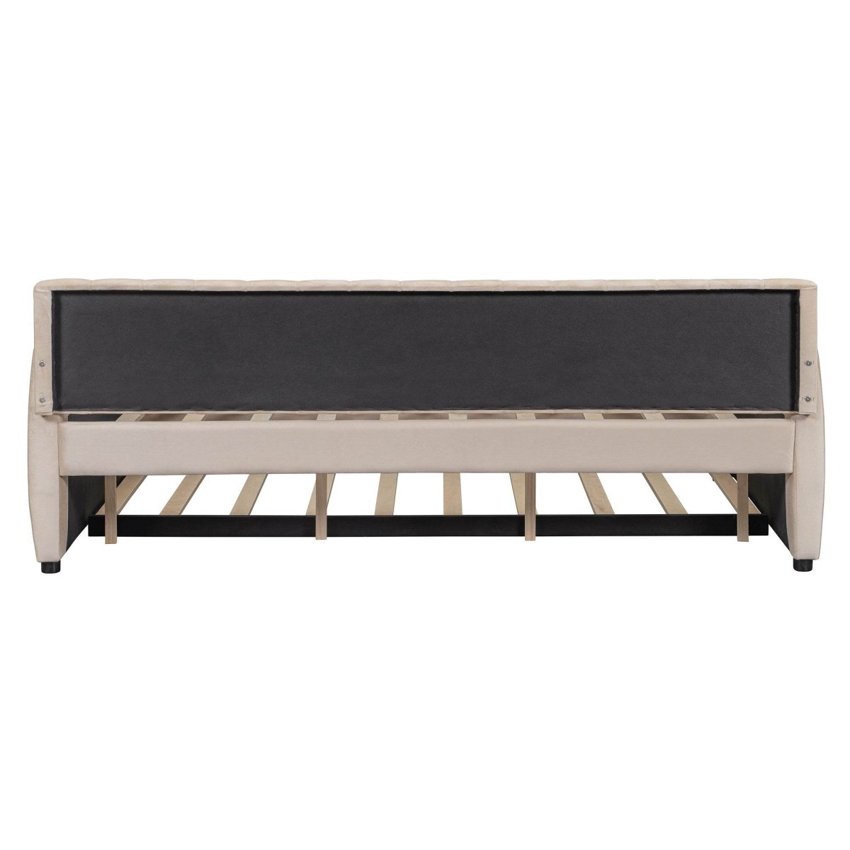 Full Upholstered Velvet Daybed With Pull - Out Trundle - Restanew - Sleep Galleria