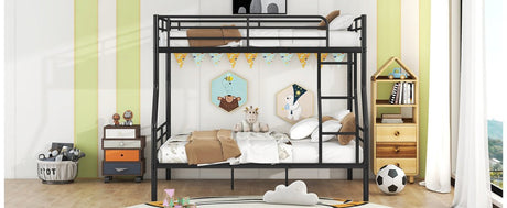 Full XL Over Queen Iron Frame Bunk Bed - Restanew - Sleep Galleria