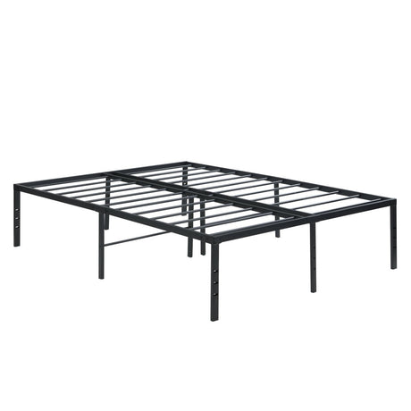 Heavy Duty Queen Metal Bed Frame With Reinforced Slats - Restanew - Sleep Galleria