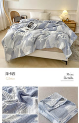 Japanese Style Breathable Cotton Gauze Blanket - Sleep Galleria