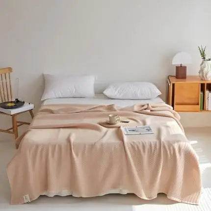 Japanese Style Summer Honeycomb Knit Air Conditioning Blanket - Sleep Galleria