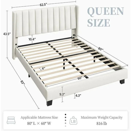 Minimalist Modern Linen Upholstered Bed Frame With Storage - Restanew - Sleep Galleria