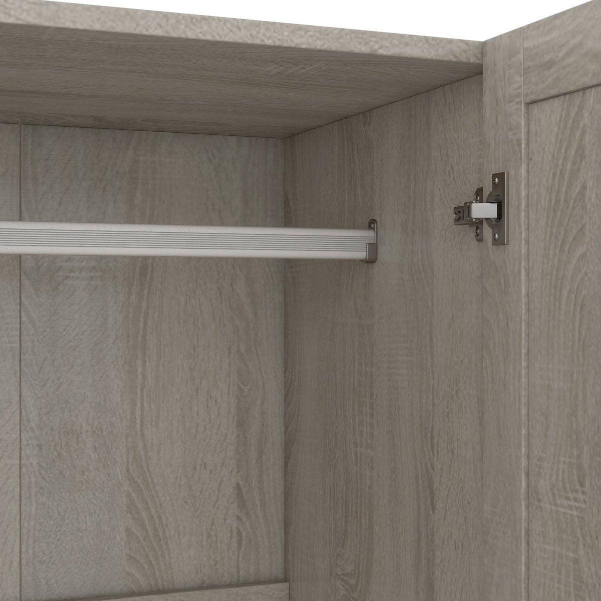 Modern 3 - Door Gray MDF Shutter Wardrobe - Restanew - Sleep Galleria