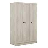Modern 3 - Door Gray MDF Shutter Wardrobe - Restanew - Sleep Galleria