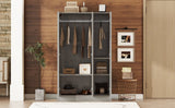 Modern 3 - Door Gray MDF Shutter Wardrobe - Restanew - Sleep Galleria