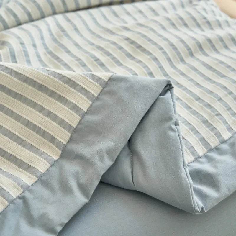 Mugwort Fibre Jacquard Summer Cotton Quilt Blanket - Restanew - Sleep Galleria