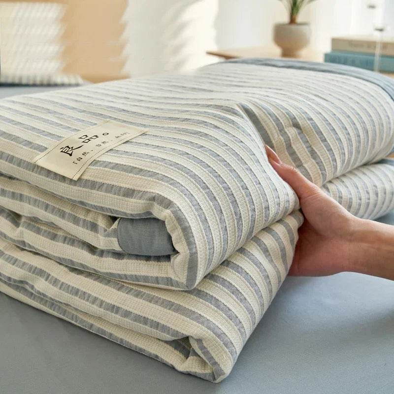 Mugwort Fibre Jacquard Summer Cotton Quilt Blanket - Restanew - Sleep Galleria