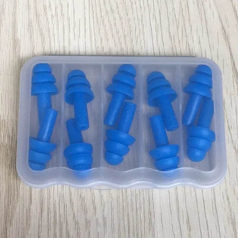 Pack Of 5 Soft Silicone Waterproof Swimming Earplugs - Restanew - Sleep Galleria