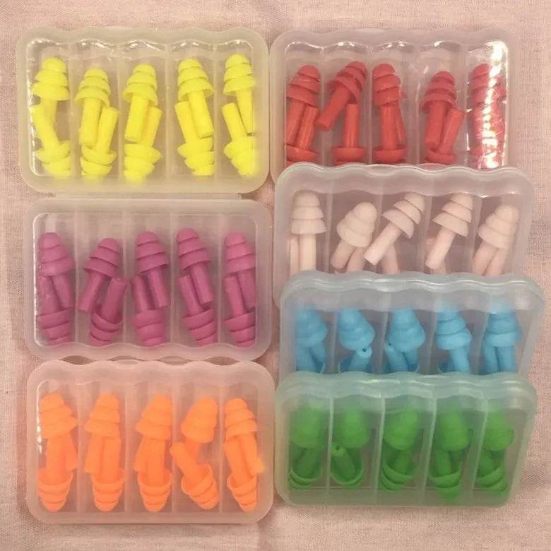 Pack Of 5 Soft Silicone Waterproof Swimming Earplugs - Restanew - Sleep Galleria