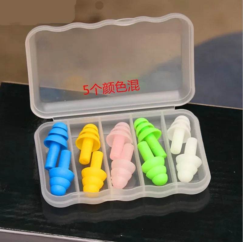 Pack Of 5 Soft Silicone Waterproof Swimming Earplugs - Restanew - Sleep Galleria