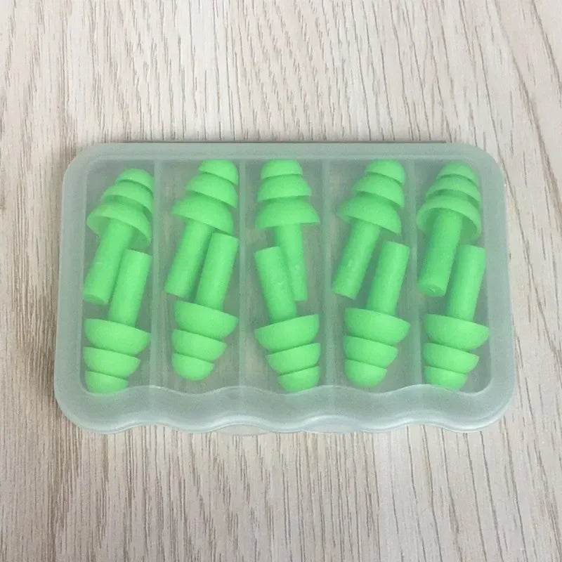 Pack Of 5 Soft Silicone Waterproof Swimming Earplugs - Restanew - Sleep Galleria