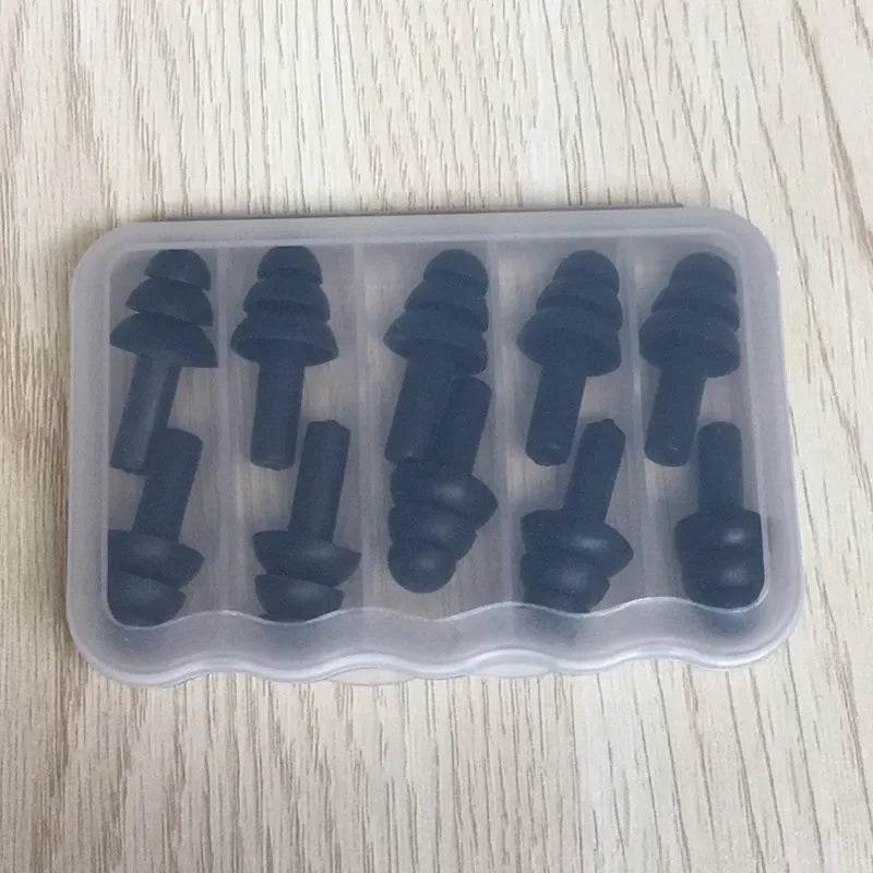 Pack Of 5 Soft Silicone Waterproof Swimming Earplugs - Restanew - Sleep Galleria