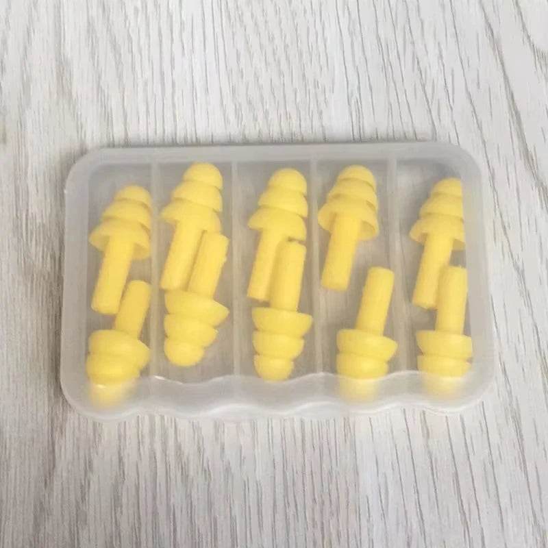 Pack Of 5 Soft Silicone Waterproof Swimming Earplugs - Restanew - Sleep Galleria