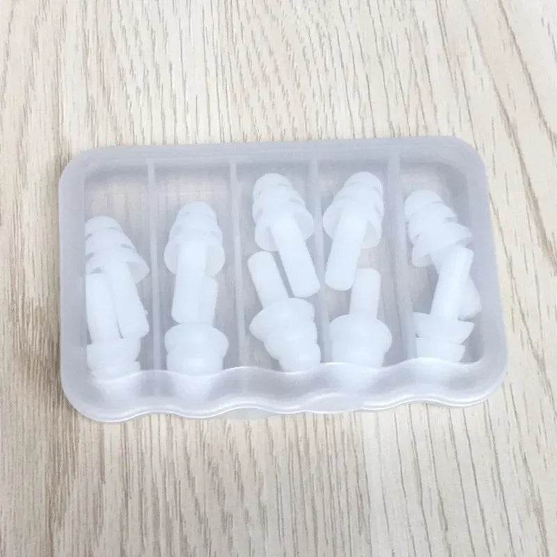 Pack Of 5 Soft Silicone Waterproof Swimming Earplugs - Restanew - Sleep Galleria