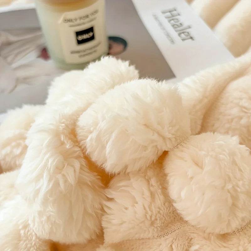 Plaid Coral Fleece Soft Warm Throw Blanket - Sleep Galleria
