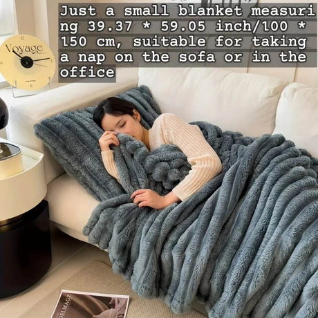 Plaid Coral Fleece Soft Warm Throw Blanket - Sleep Galleria